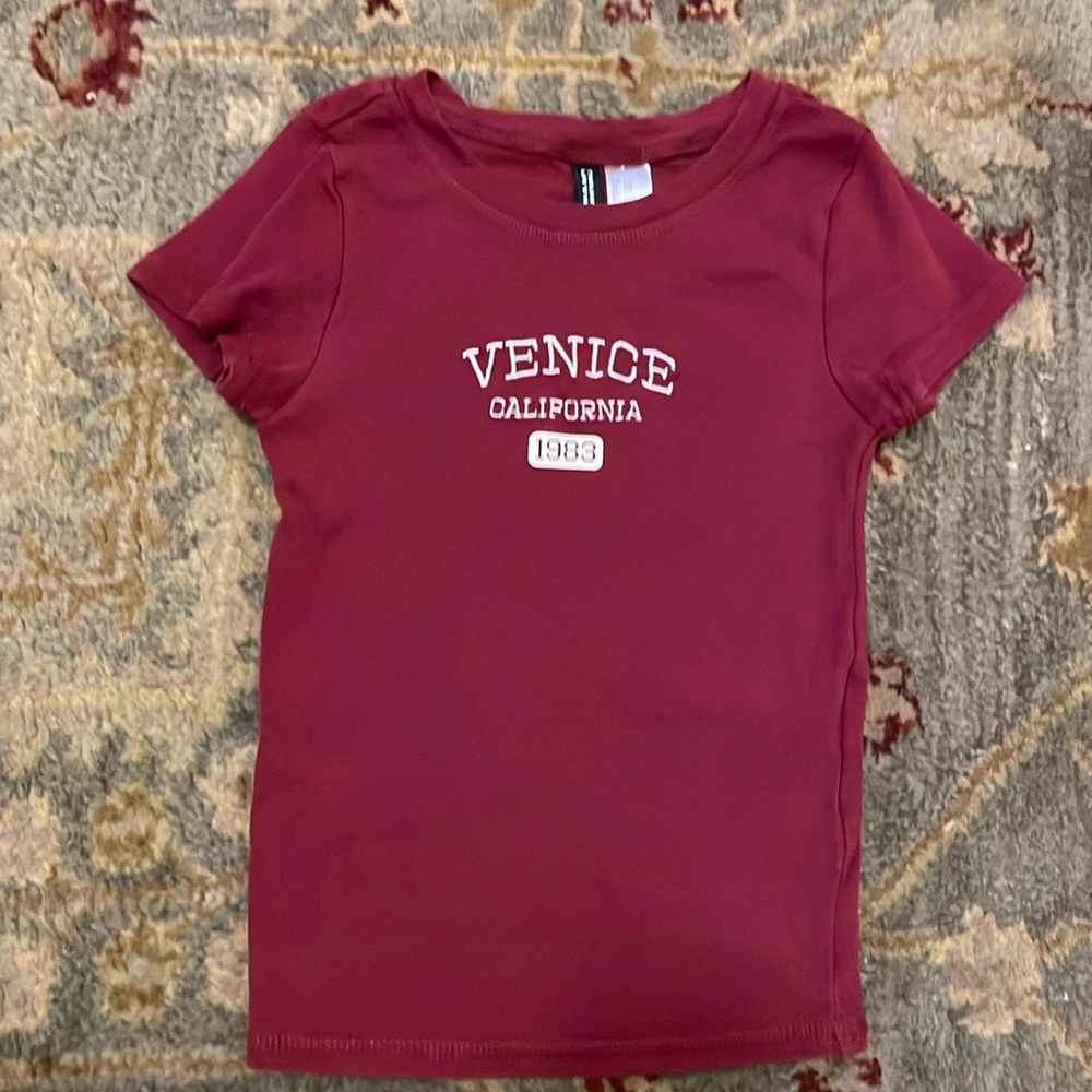 H&M Divided embroidered Venice, CA baby tee, XXS